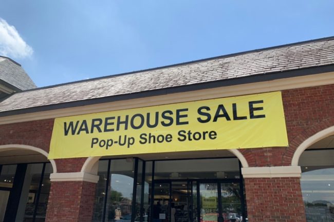 pop-up shoe store